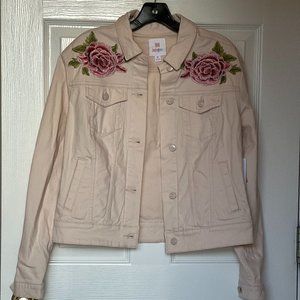 LULAROE BLUSH PINK DENIM HARVEY JACKET SIZE M NWT